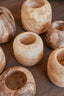 Waxinelichthouder Alabaster Large Brown
